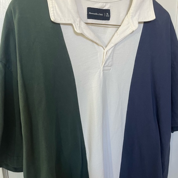 Abercrombie & Fitch Oversized Color-block Rugby Polo Shirt - Mens XL - EUC - Picture 4 of 7